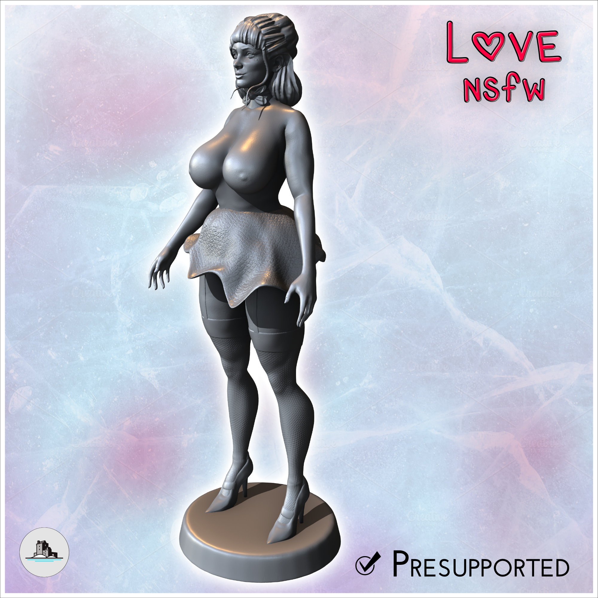 Woman standing upright in minimal clothing, showcasing intricate details (25) - NSFW Girl Sexy Collectible Hentai RPG Hot Miniatures Female Tabletop